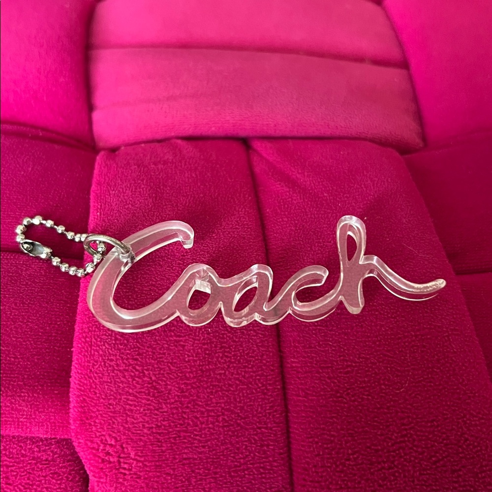Coach Acrylic Script Hang Tag-EUC - image 2